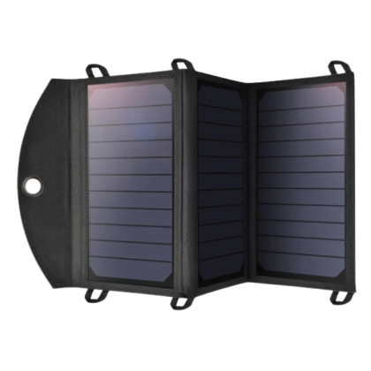 Įkroviklis Choetech Foldable Solar Charger SC001, juoda 19W