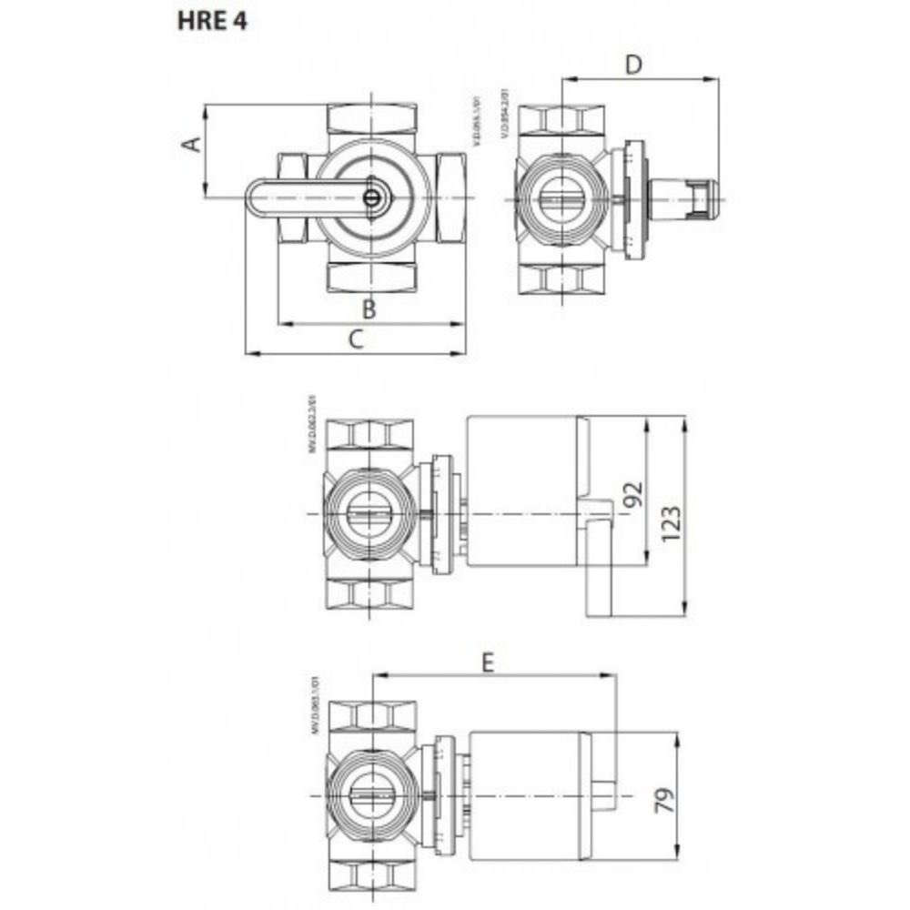 Barberi 3 krypčių vožtuvas su pavara + 3 m. MOLEX kabelis - Image 2