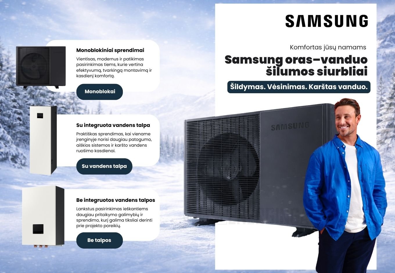 samsung šilumos siurbliai
